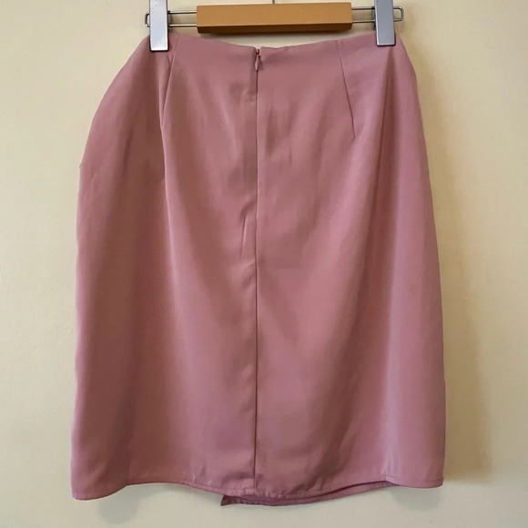 Banana Republic| NEW Pink Pencil Short Skirt Sarong  Side Tie Size US 4 NWT - Picture 4 of 9